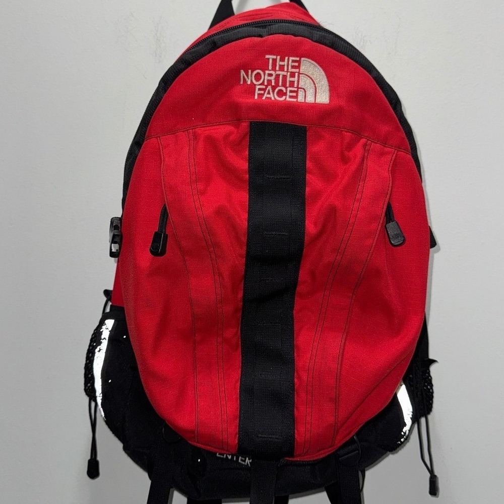 Vintage The North Face Enterprise Backpack Red Black Daypack Hiking School Bag